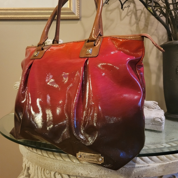 L.A.M.B. Handbags - L.A.M.B. by Gwen Stefani Red Black Ombre Patent Leather #444